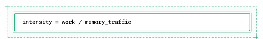 算术强度的计算公式。