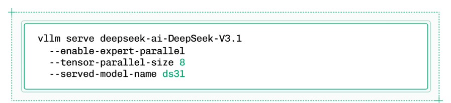 vLLM 在八块 GPU 上的推理示例。