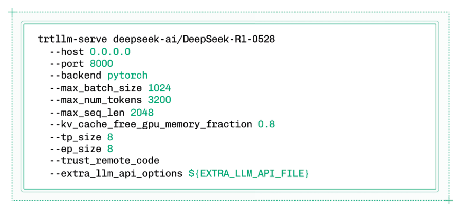 TensorRT-LLM 在八块 GPU 上的推理示例。